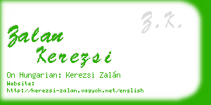 zalan kerezsi business card